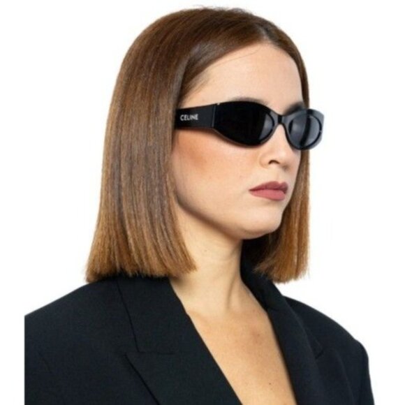 NEW CELINE SUNGLASSES, WOMEN BLACK EYEWEAR CELINE CL40288I 01A - Picture 3 of 5